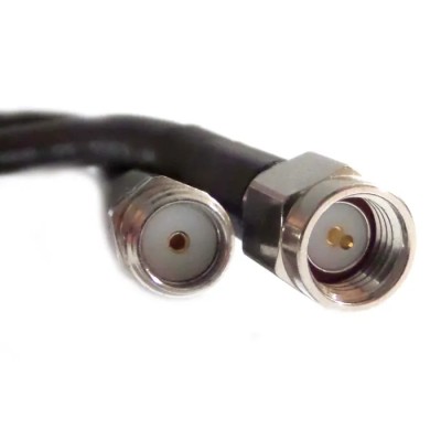 Siretta SMA Series LLC100A Coaxial Cable 3 m Length, 50 Ω, Solid Copper Conductor, PVC Black Jacket LLC100A