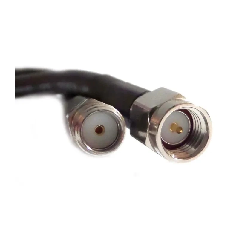 Siretta SMA Series LLC100A Coaxial Cable 3 m Length, 50 Ω, Solid Copper Conductor, PVC Black Jacket LLC100A