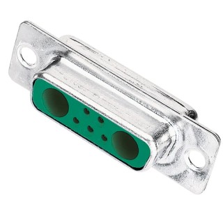 HARTING 7W2 7 Way Straight 2.84 mm Pitch Panel Mount D-Sub Connector with Flange Female 09692015072