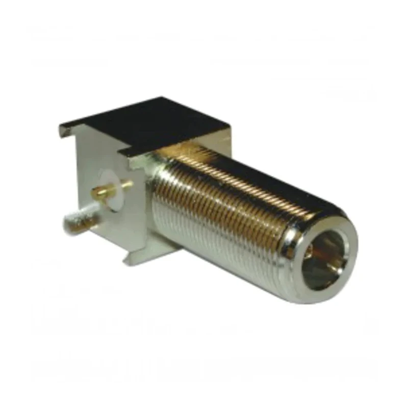 Amphenol RF N Type Series Coaxial Connector Through Hole Male N Connector 50 Ω Right Angle Body Solder 172234