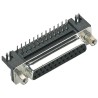 HARTING D-Sub 15 Way Right Angle Through Hole Solder Female Connector with 4 to 40 UNC Screw Lock 09682535613