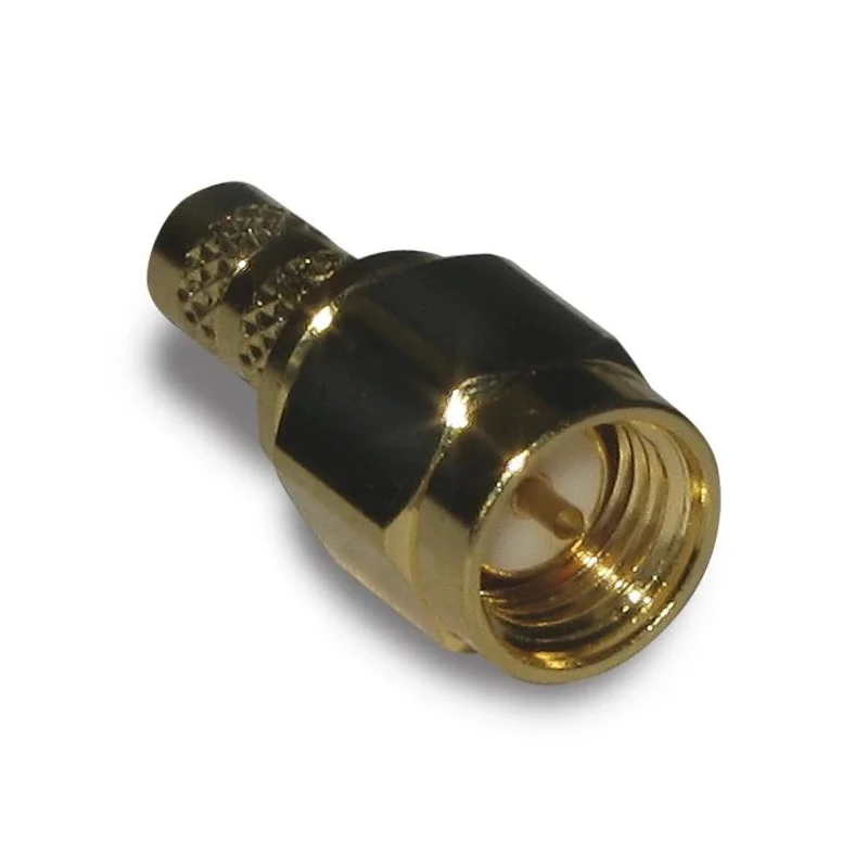 Amphenol RF SMA Series Coaxial Connector Cable Male SMA, 50 Ω, Straight Body Crimp 132195