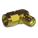 Amphenol RF SMA Series Coaxial Connector Cable Female SMA 50 Ω Right Angle Body Solder 132172