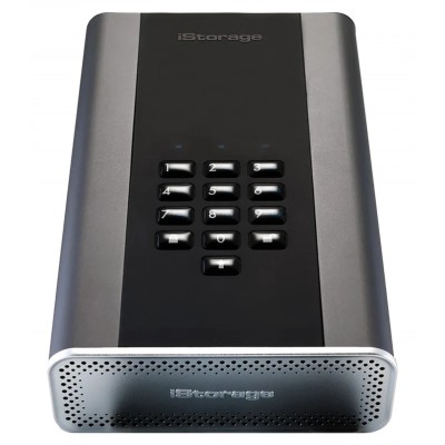 iStorage External Hard Drive 8 TB AES-256 Encrypted USB 3.1 DiskAshur DT2 IS-DT2-256-8000-C-G