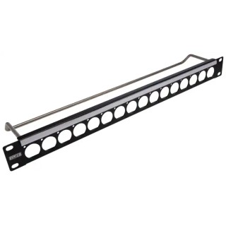 RS PRO Audio/Video 16 Port XLR Patch Panel Steel 1U Rack Height 143-8917