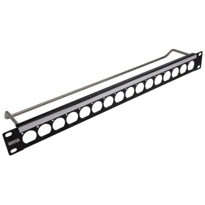 RS PRO Audio/Video 16 Port XLR Patch Panel Steel 1U Rack Height 143-8917