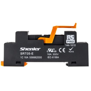 RS PRO 5 Way 300V DIN Rail Relay Socket for Use with RFT Interface Relay 144-1610