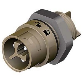 Wieland RST MINI Series Panel Mount Mini Connector Male Screw 3-Pole 16A 120V IP69 IP68 IP66 46.032.5050.4