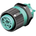 Wieland RST MINI Series Panel Mount Mini Connector Female Screw, 5-Pole, 16A, 400V, 1-Way, IP66 IP68 IP69 46.051.5053.6