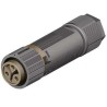 Wieland RST MINI Series Cable Mini Connector Female Screw, 3-Pole, 16A, 120V, 1-Way, IP66 IP68 IP69 46.031.4550.4