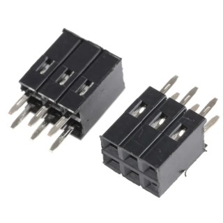 RS PRO Straight Through Hole PCB Socket 6-Contact 2 Row 2.54 mm Pitch Solder W34821xxTHTRC
