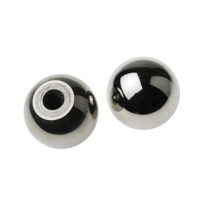 RS PRO Silver 304 Stainless Steel Ball Clamping Knob M10 Threaded Through Hole 38 mm Diameter 18 mm Thread Length 144-3634