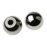 RS PRO Silver 304 Stainless Steel Ball Clamping Knob M10 Threaded Through Hole 38 mm Diameter 18 mm Thread Length 144-3634