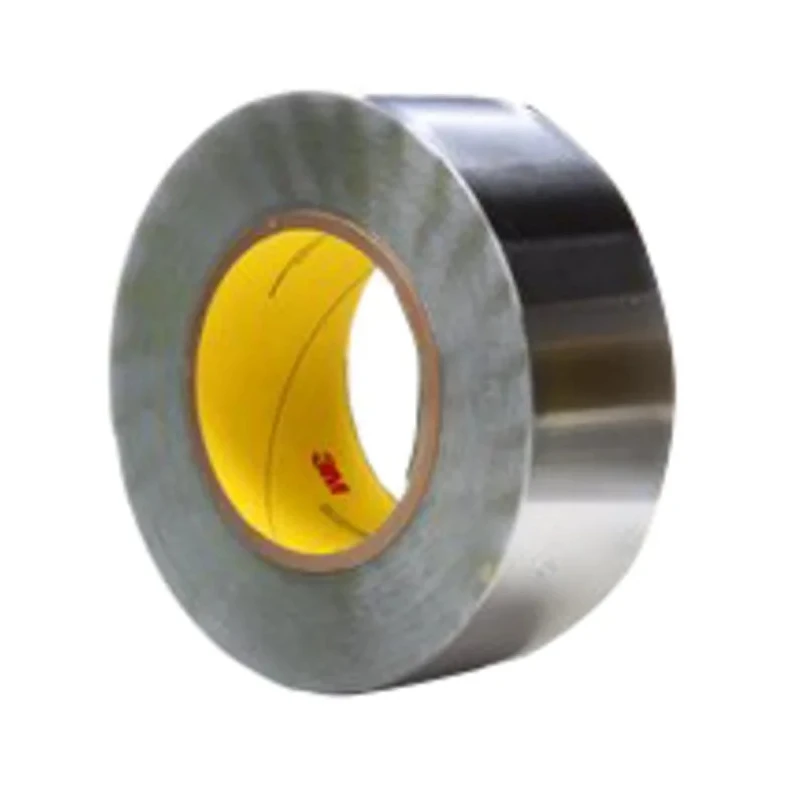 3M Conductive Lead Tape, 25mm Width x 33m Length, 0.17mm Thickness, Rubber Adhesive, Silver 420 25MMX33M