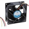 RS PRO OD8032 Series Axial Fan, 24V DC, 94.3 m³/h Air Flow, 4.32 W, IP55, Ball Bearing, 80 mm Frame OD8032 144-4130