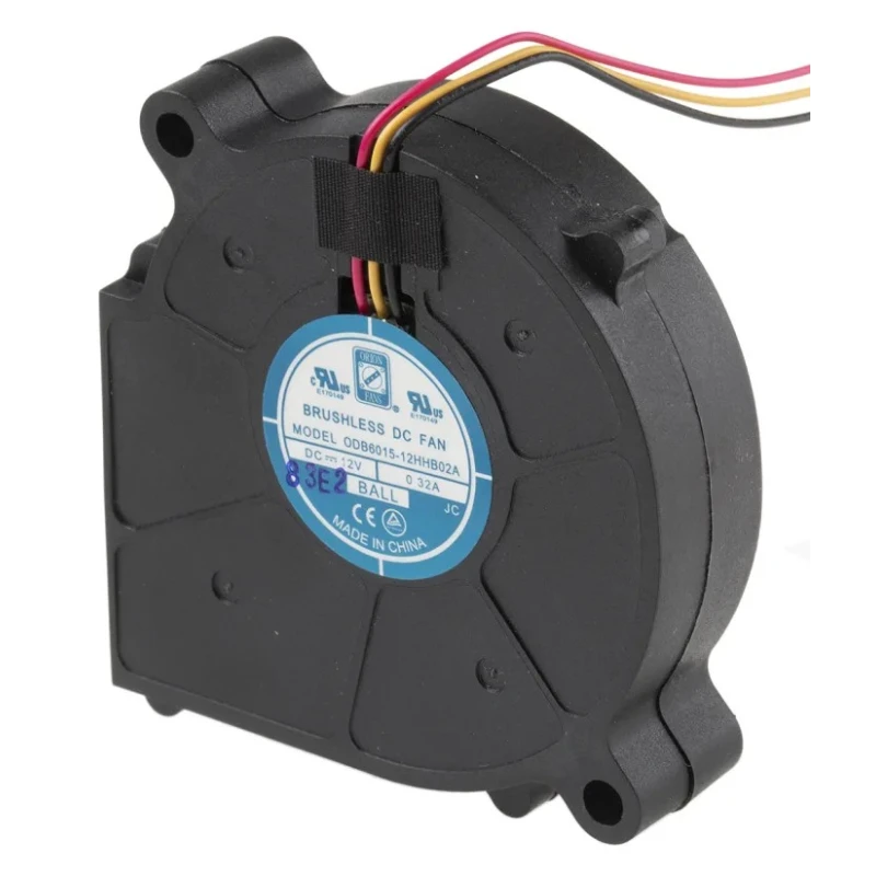 RS PRO Blower Centrifugal Fan 12V DC 7.45 CFM Brushless Dual Ball Bearing 5000 RPM 60 mm x 15 mm x 60 mm 144-4137