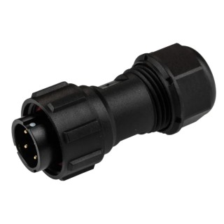 RS PRO Circular Connector, 4 Contacts, Cable Mount, Standard Size, Plug Male, IP68, Threaded Mating, 500V, 5A, SP17 144-4188