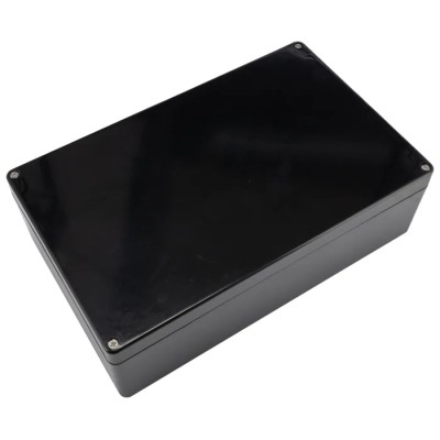RS PRO Ex-GJB Series Black Fibreglass Reinforced Polyester Junction Box IP66 ATEX IECEx 400 mm 250 mm 120 mm 144-4461