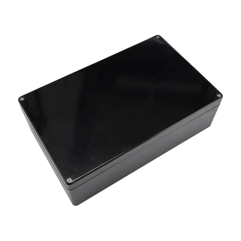 RS PRO Ex-GJB Series Black Fibreglass Reinforced Polyester Junction Box IP66 ATEX IECEx 400 mm 250 mm 120 mm 144-4461