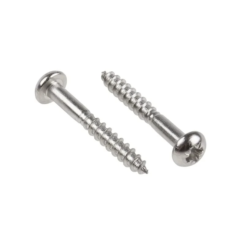 RS PRO Wood Screw Pozidriv Round Head Stainless Steel Metric Thread 30 mm Length 144-3517