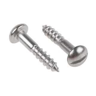 RS PRO Slot Round Stainless Steel Wood Screw Metric Thread 20 mm Length 144-3530