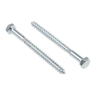 RS PRO Coach Screw Steel Bright Zinc M8 x 100 mm Hex Head DIN 571 144-3538