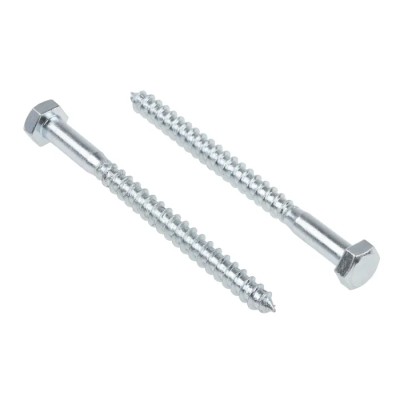 RS PRO Coach Screw Steel Bright Zinc M8 x 100 mm Hex Head DIN 571 144-3538