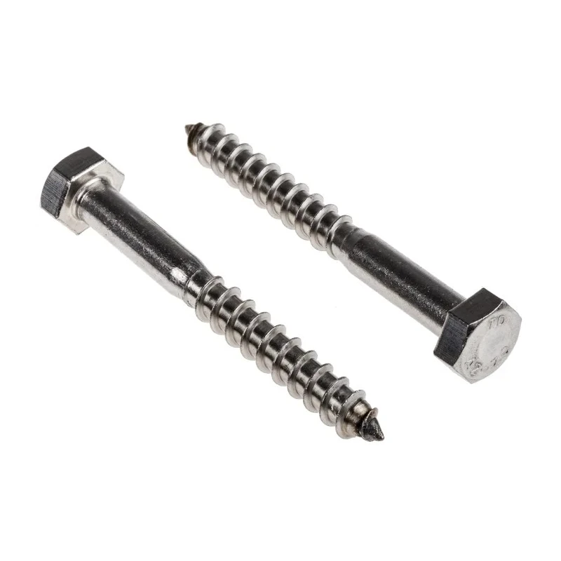 RS PRO Hex Coach Screw Stainless Steel M8 x 70 mm 144-3554