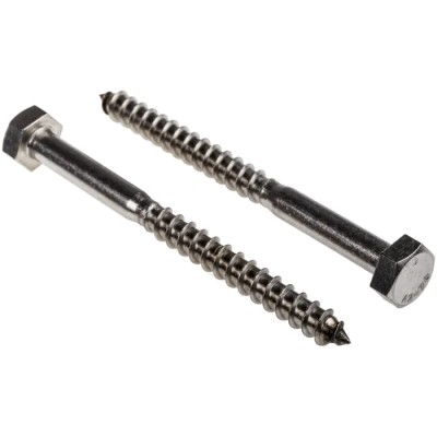 RS PRO Coach Screw Stainless Steel Hex Head M10 x 120 mm 144-3562