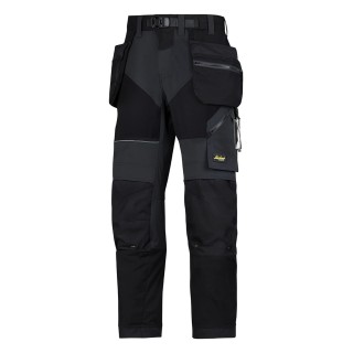 Snickers Men's Black Ripstop Work Trouser 80 cm Waist 30in Leg 6902 Flexiwork 69020404100