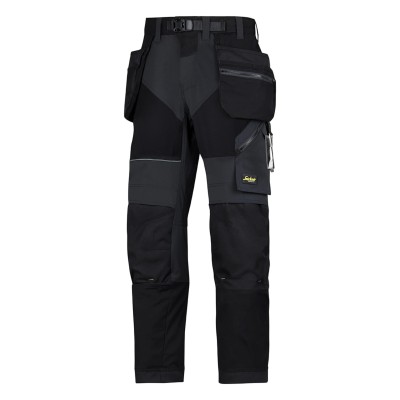 Snickers Men's Black Ripstop Work Trouser 80 cm Waist 30in Leg 6902 Flexiwork 69020404100