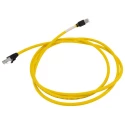 Omron Cat6a Ethernet Cable 8 Core, Shielded Screened, Low Smoke Zero Halogen Jacket, Yellow, 2 m XS6W-6LSZH8SS200CM-Y