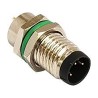 Bulgin Industrial Circular Connector, 5 Contacts, Rear Mount, M8 Size, Plug Male, IP67 Rated, Nickel PXMBNI08RPM05BPC