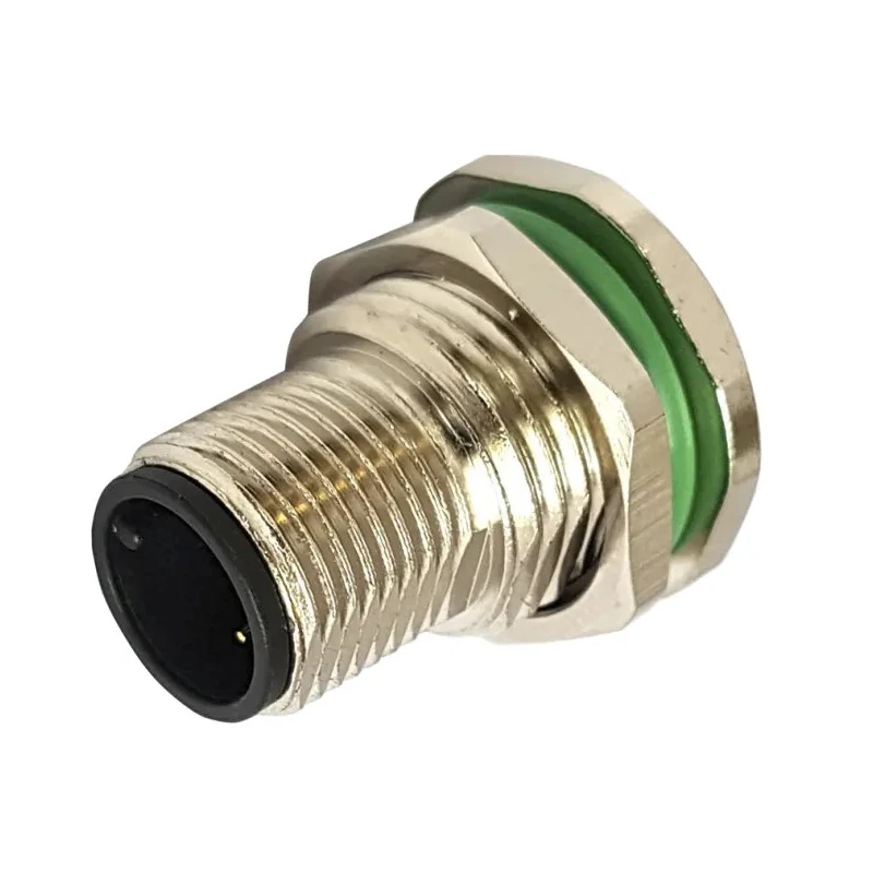 Bulgin Buccaneer M12 Series Circular Connector Socket, 4 Contacts, Rear Mount, Male, IP67, Nickel Housing PXMBNI12RPM04APCPG9