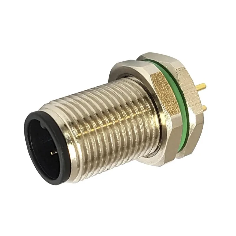 Bulgin Circular Connector 5 Contacts Rear Mount M12 Socket Male IP67 Buccaneer M12 Series PXMBNI12RPM05BPCM12