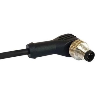 Bulgin Sensor Actuator Cable M12 Series Male 3 Way Right Angle to 3 Way Unterminated 1 m 250V PXPPVC12RAM03ACL010PVC