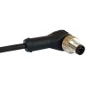 Bulgin Sensor Actuator Cable M12 Series Male 3 Way Right Angle to 3 Way Unterminated 1 m 250V PXPPVC12RAM03ACL010PVC