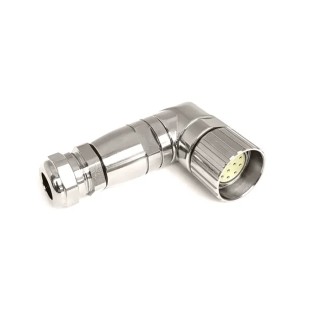 Bulgin Circular Connector M23, Panel Mount, 12 Contacts, Socket Female, IP67 Rated, Right Angle, Buccaneer PXMBNI23RAF12ASC
