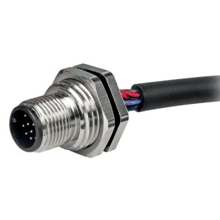 RS PRO Industrial Circular Connector 12 Contacts Panel Mount M12, Plug Male, IP67, CPM12 Series 144-7635