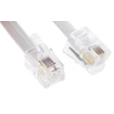 Decelect Female RJ9 to Male Telephone Extension Cable White Sheath 1.5m CP162446B