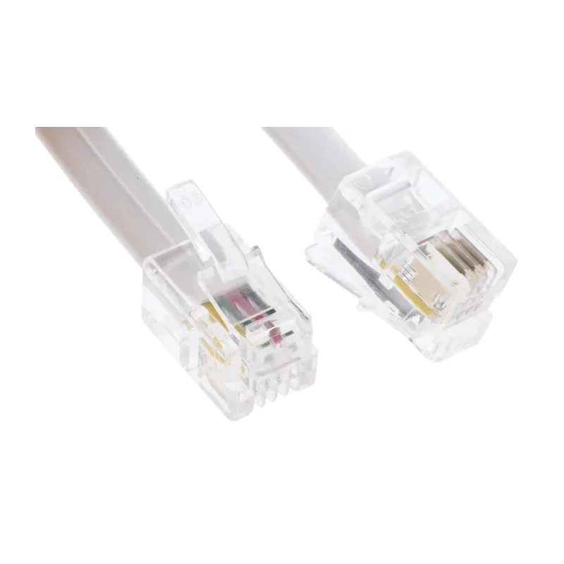 Decelect Female RJ9 to Male Telephone Extension Cable White Sheath 1.5m CP162446B