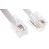 Decelect Female RJ9 to Male Telephone Extension Cable White Sheath 1.5m CP162446B