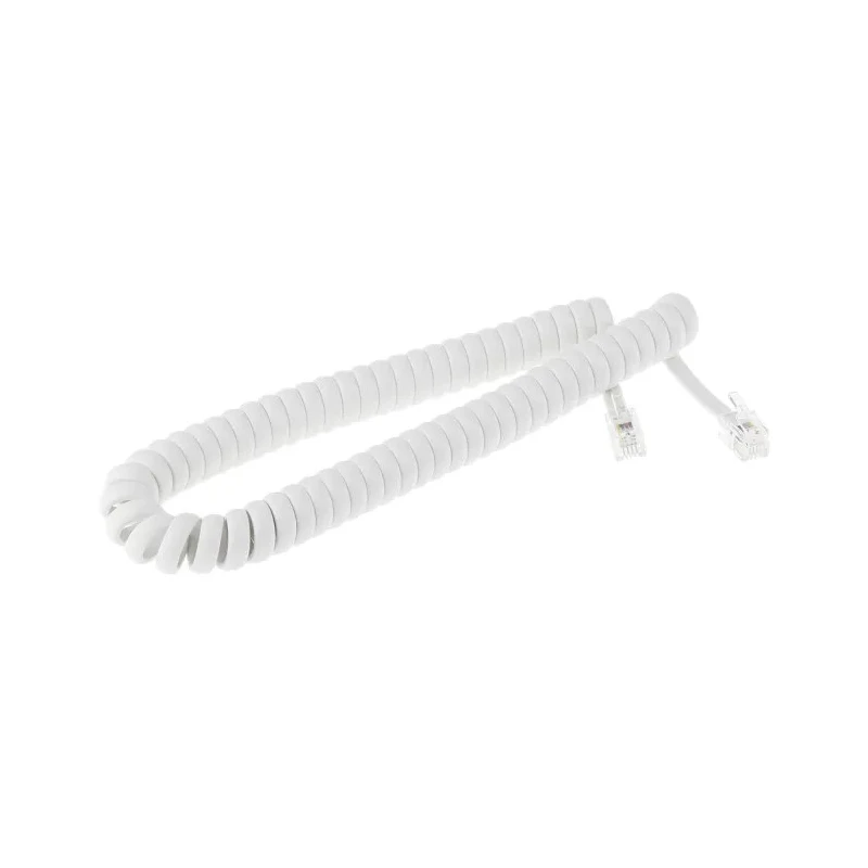 Decelect Female RJ9 to Male Telephone Extension Cable White Sheath 1.5m CP162446B