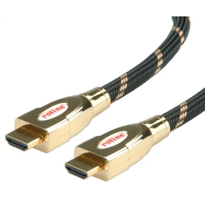 Roline GOLD Series 3 m High Speed Male HDMI to Male HDMI Cable with Gold Plated Contacts and Polyvinyl 11.04.5692-10