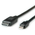 Roline Male Mini DisplayPort to Male HDMI Polyvinyl Chloride DisplayPort Cable 2 m 11.04.5791-10