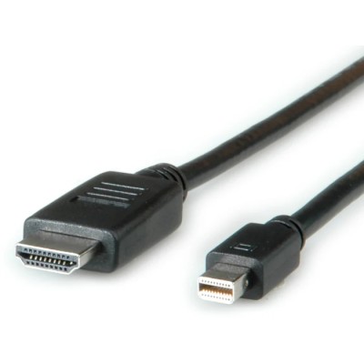 Roline Male Mini DisplayPort to Male HDMI Polyvinyl Chloride DisplayPort Cable 2 m 11.04.5791-10