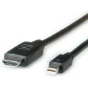 Roline Male Mini DisplayPort to Male HDMI Polyvinyl Chloride DisplayPort Cable 2 m 11.04.5796-10
