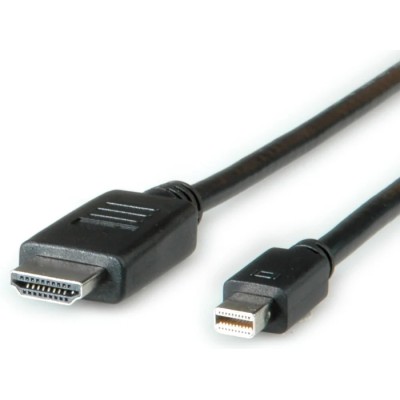 Roline Male Mini DisplayPort to Male HDMI Polyvinyl Chloride DisplayPort Cable 2 m 11.04.5796-10