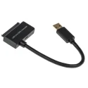 Roline IC Socket USB Cable, Male USB Type A to Male, USB 3.0 SATA Data, SATA Power, Black, 150 mm 12.02.1043-10