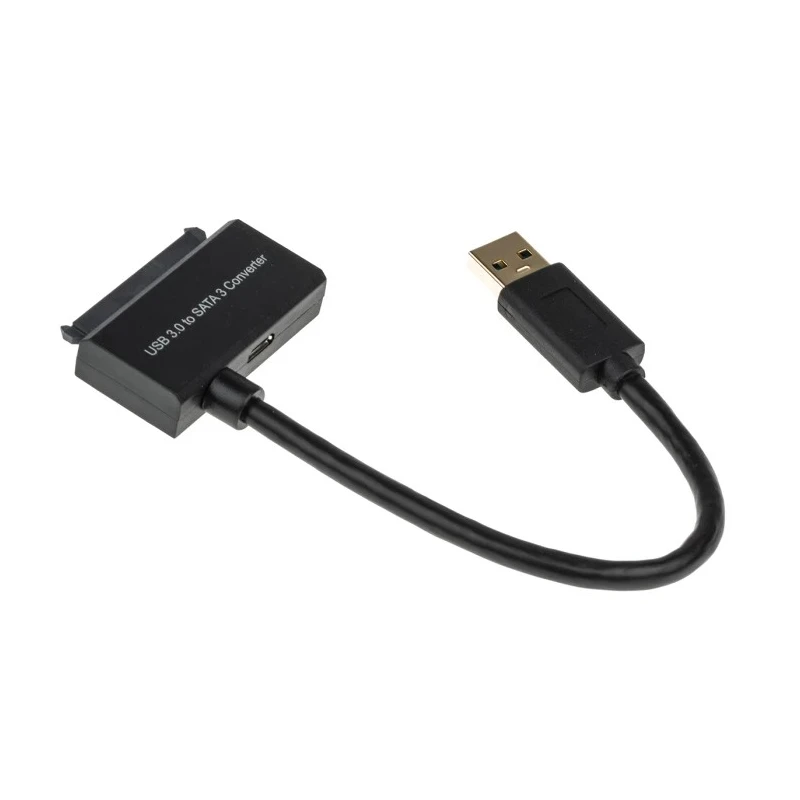 Roline IC Socket USB Cable, Male USB Type A to Male, USB 3.0 SATA Data, SATA Power, Black, 150 mm 12.02.1043-10
